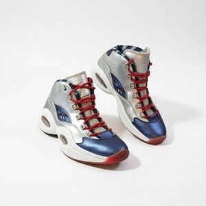 Vintage Reebok Allen Iverson Basketball Shoes White Black Red I3 Question Answer